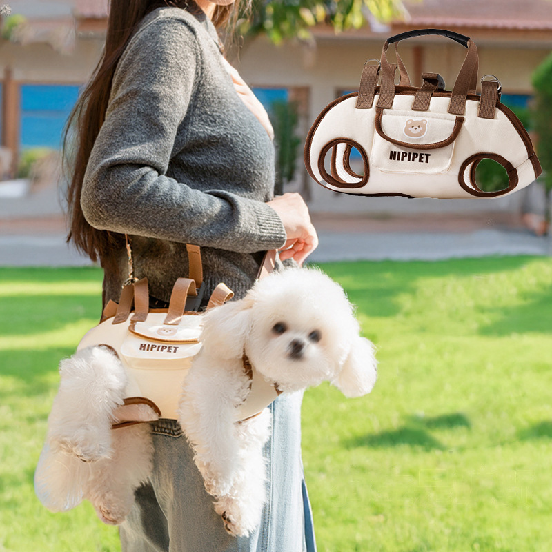 Fashion Dog Carrier Dog Sturdy Oxford Cloth Carrier for Small Dogs with Side Storage Pocket, Portable Messenger Bag, Collapsible Travel Puppy Carrier 