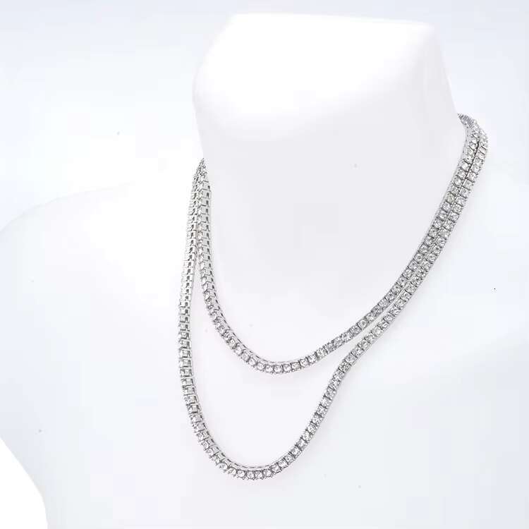 YuyingGems Tennis Chain Necklace S925 Silver 3mm Width Cz Diamond Cubic Zirconia Tennis Chains