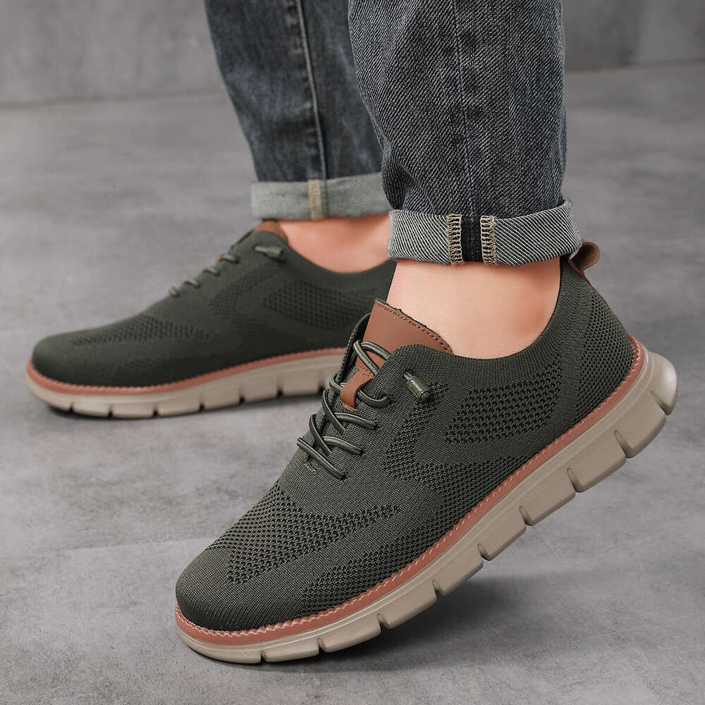 2025 Men's Casual Dress Sneakers new lightweight lace up casual shoes Mesh Breathable Walking Shoes Tennis Comfortable