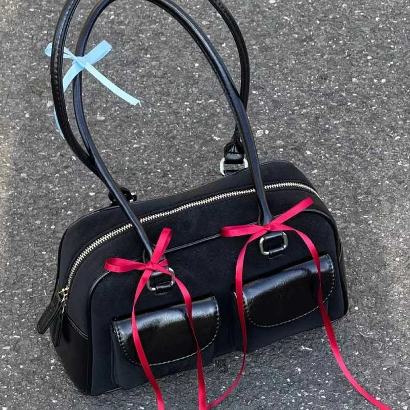 Small PU Leather Double Pockets Design Shoulder Bags for Women 2025 Female Underarm Bag Lady Handbags and Purses Large CapacityXJ250508