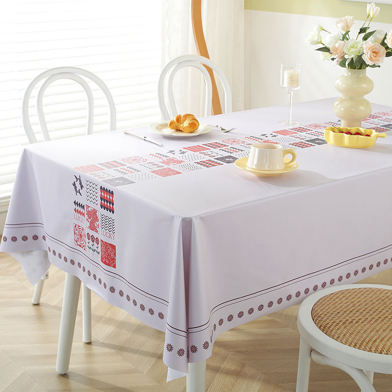 XX0398 Tablecloth ins style waterproof, oil-proof, scalding-proof, washable tablecloth, fresh and clean student dormitory desk cloth, coffee table clo