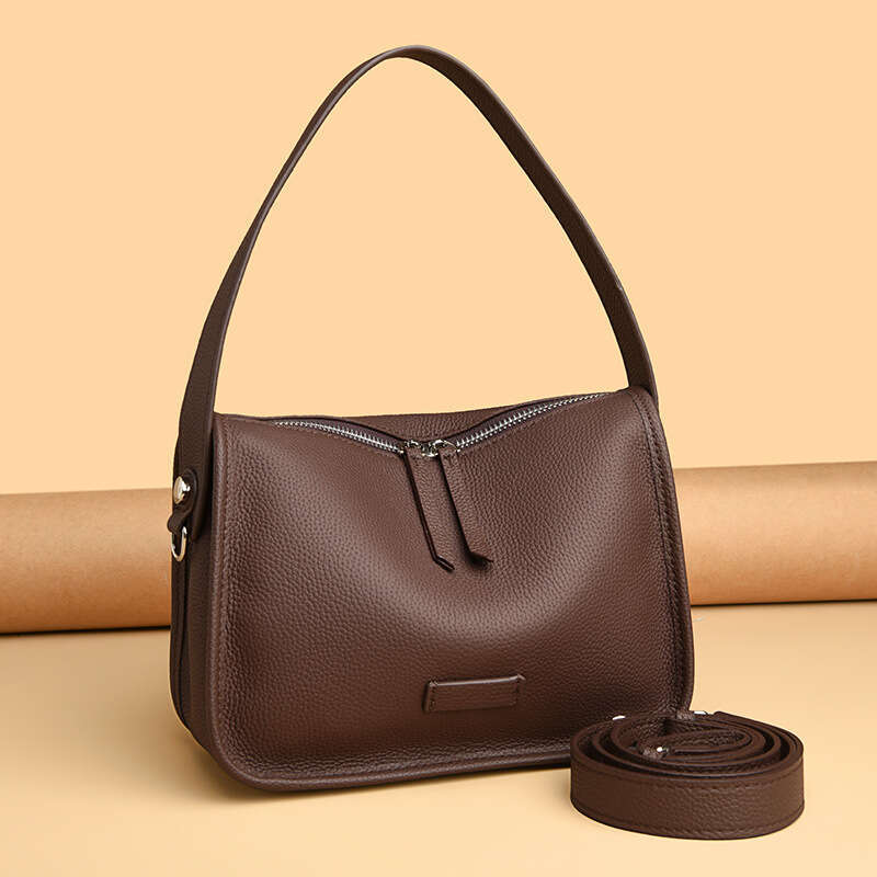 Top Layer Cowhide Shoulder New Genuine Leather Women S Premium Sense Crossbody Bag Versatile Commuting Handbag