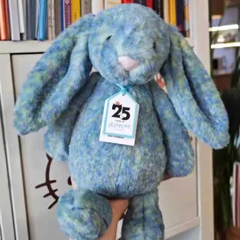 Stuffed 30cm Monet Plush Doll 25th Anniversary New Shy Blue Oil Painting Rabbit Decoration Cat Dog Toy Pet Gift Y250425 Y260128