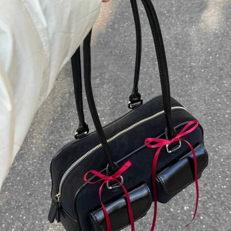 Small PU Leather Double Pockets Design Shoulder Bags for Women 2025 Female Underarm Bag Lady Handbags and Purses Large CapacityXJ250508