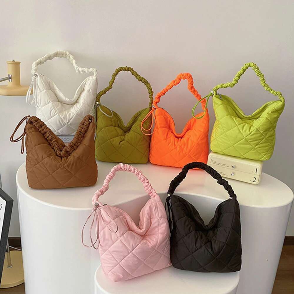 ddmy Cross New Quilted Body for Women Handbags Large Puffer Tote Shoulder Bag Cotton Padded Pleated Puffy Shopping Women's Bags 's