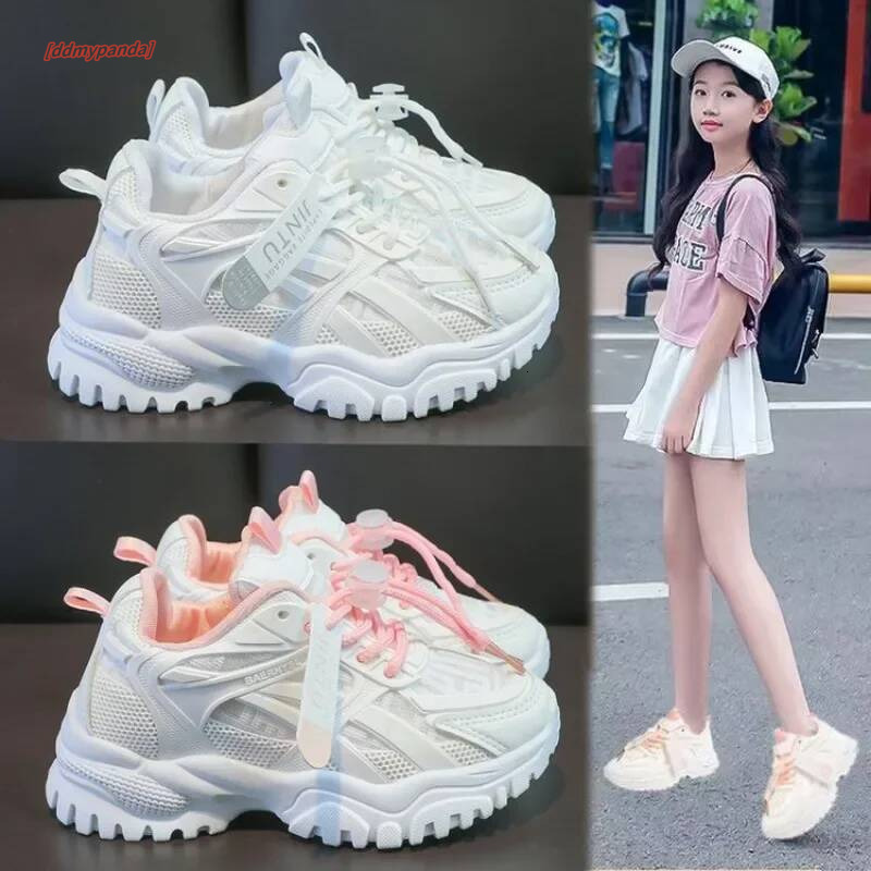 Girls Sneakers 2025 Children Casual Shoes Mesh Platform Designer Tennis Sneaker 6 To 12 Years Kids Sports Shoe for Girl ddmypanda