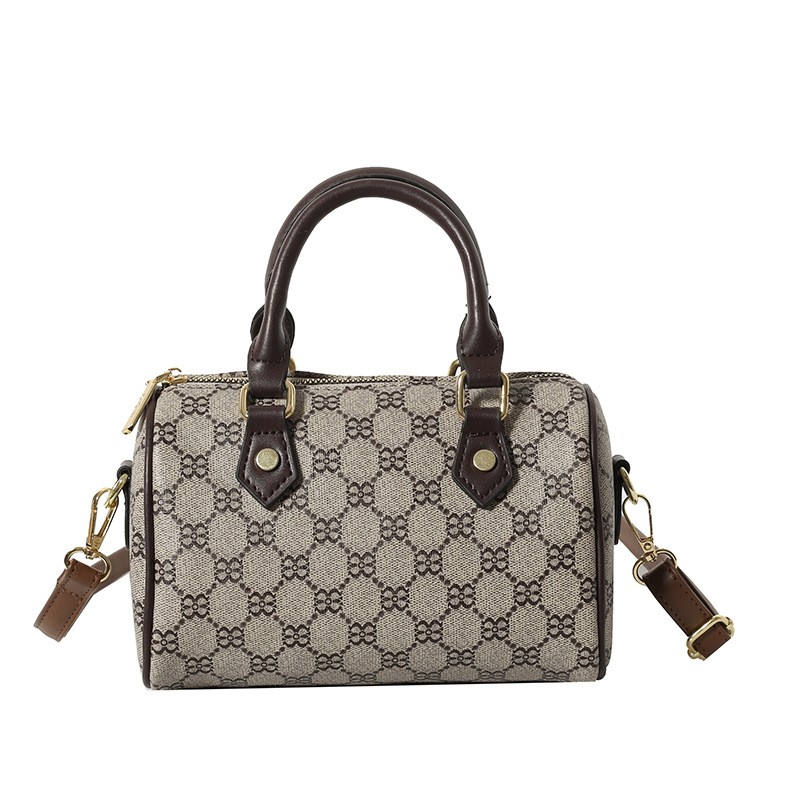 Women's bag Boston bag classic print simple atmosphere commuting out handbag shoulder bag women's bag 2025