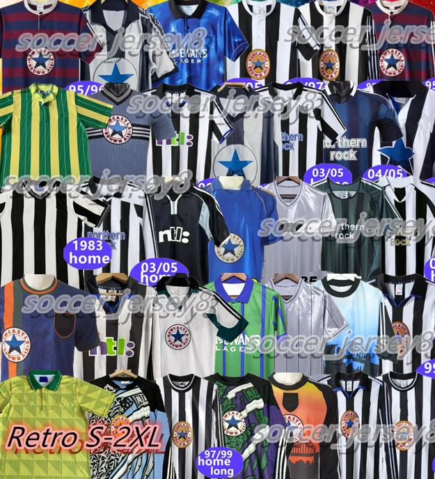 80 85 95 96 97 99 00 01 03 04 05 06 Retro newcaslte united Soccer Jerseys SHEARER ASPRILLA HAMANN PINAS 1993 1980 82 UNITED OWEN classic Football Shirt Ginola long sleeves