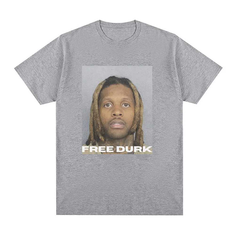 Free DURK T-shirt Lil Durk Graphic T-shirt Mens Clothing Fashion Retro T-shirt Casual Comfortable Cotton Oversized T-shirt W250505