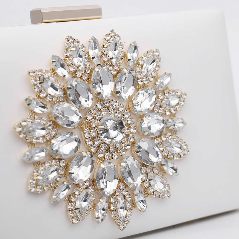 Dinner Bag Diamond Dinner Handheld Fashion Dress Evening Party One Shoulder Crossbody Chain Small Bag KQ