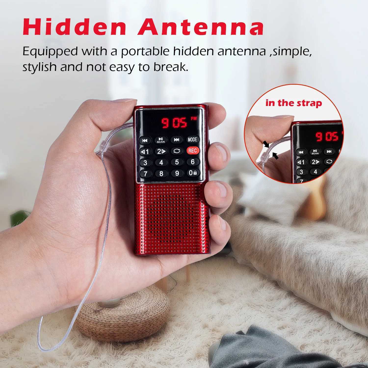 New Mini Portable Pocket FM Radio Handheld MP3 Walkman Radios with Recorder Rechargeable Battery For Walkman Go Hiking X250505