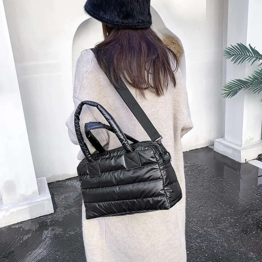 ddmy Cotton Tote Space for Women Casual Crossbody Ladies Shoulder Bags Quilted Puffy High Top Sling Bag Shopper Bolsas Sac
