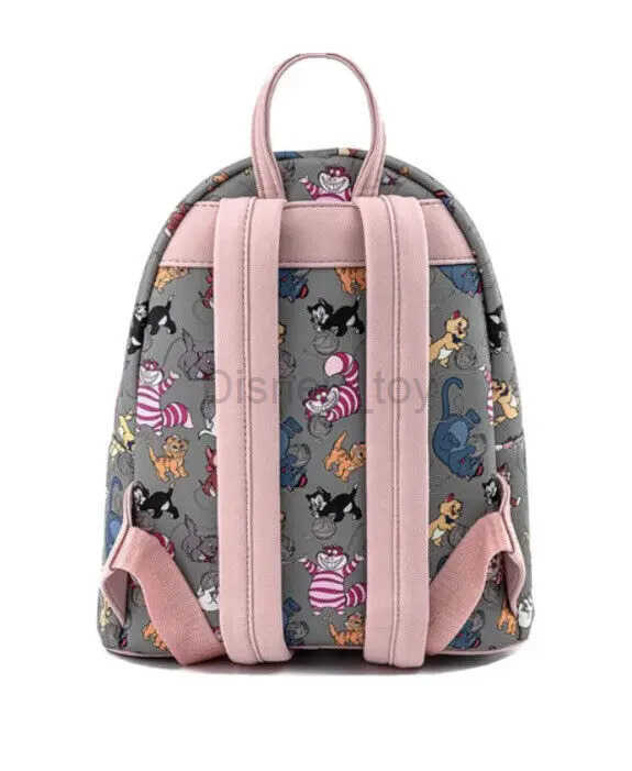 Disney The Aristocats Marie Lady Floral Footsy Double Strap Shoulder Bag Mini Backpack Cute Backpack Bags for Women School Backpack Y250614
