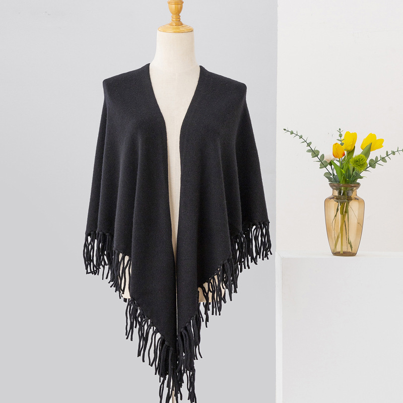 K625 2025 pure wool cape handmade tassel triangle scarf counter shawl scarf dual-purpose MAX original velvet thickened spot