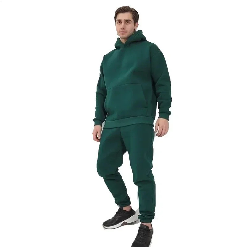 Basic menswomens 2pieceset sweatshirt hooded pants 2024 mens gym fitness top runner tracksuits ropa para hombre 250430Z