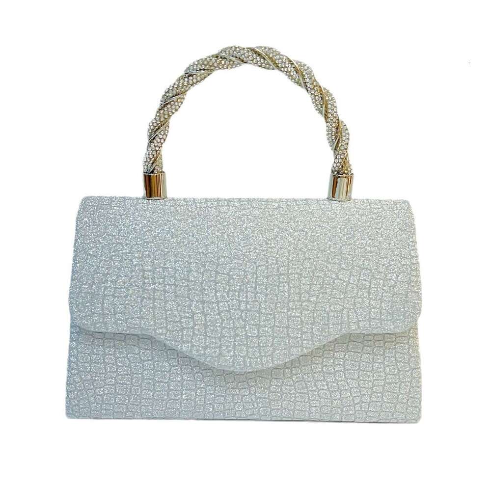 Dinner Bag New Women S Sparkling Banquet Party Diamond Set Small Square Handbag Single Shoulder Crossbody Bag KQ