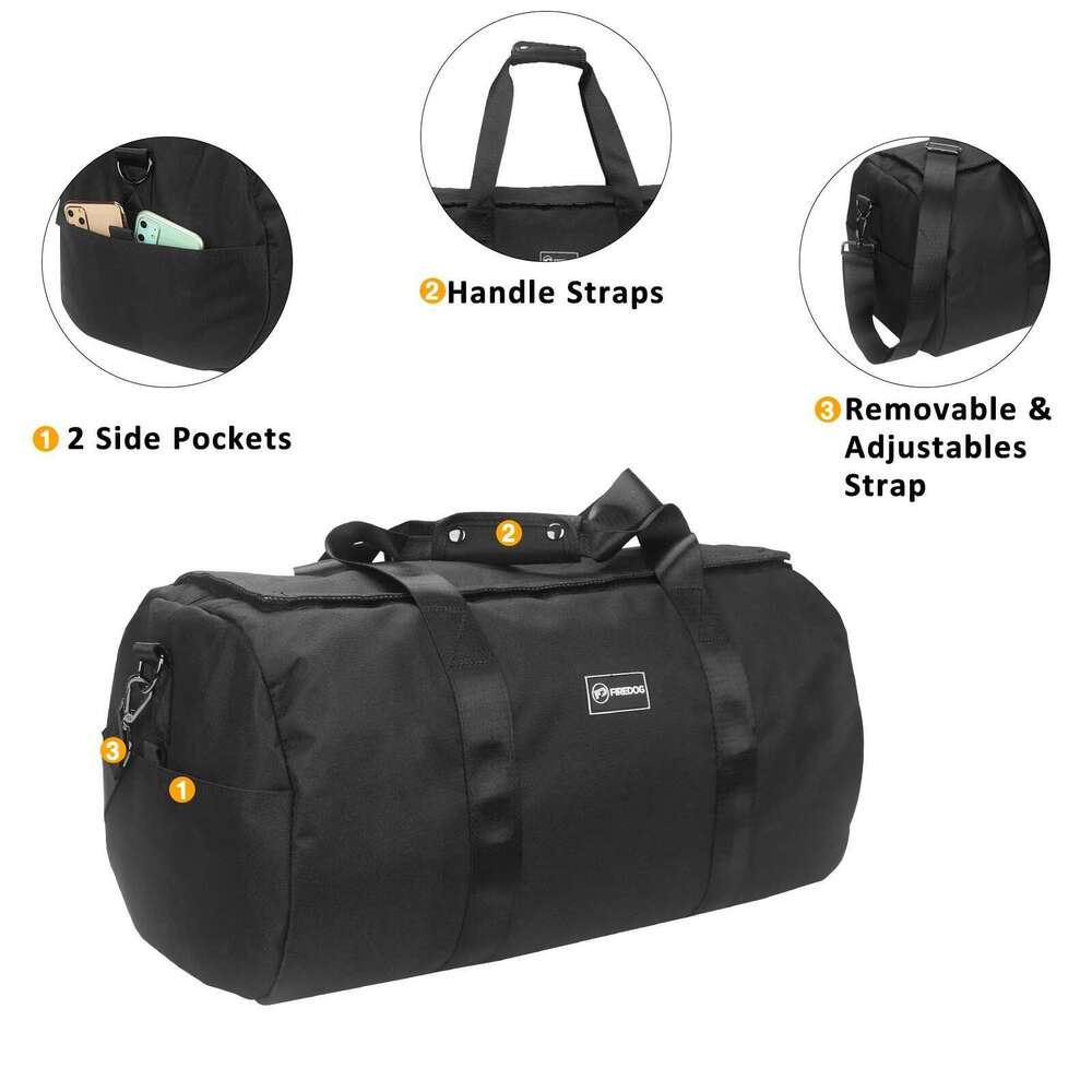 FIREDOG Smell Proof with Lock Large Capacity Travel Organizer Storage Duffle Bag