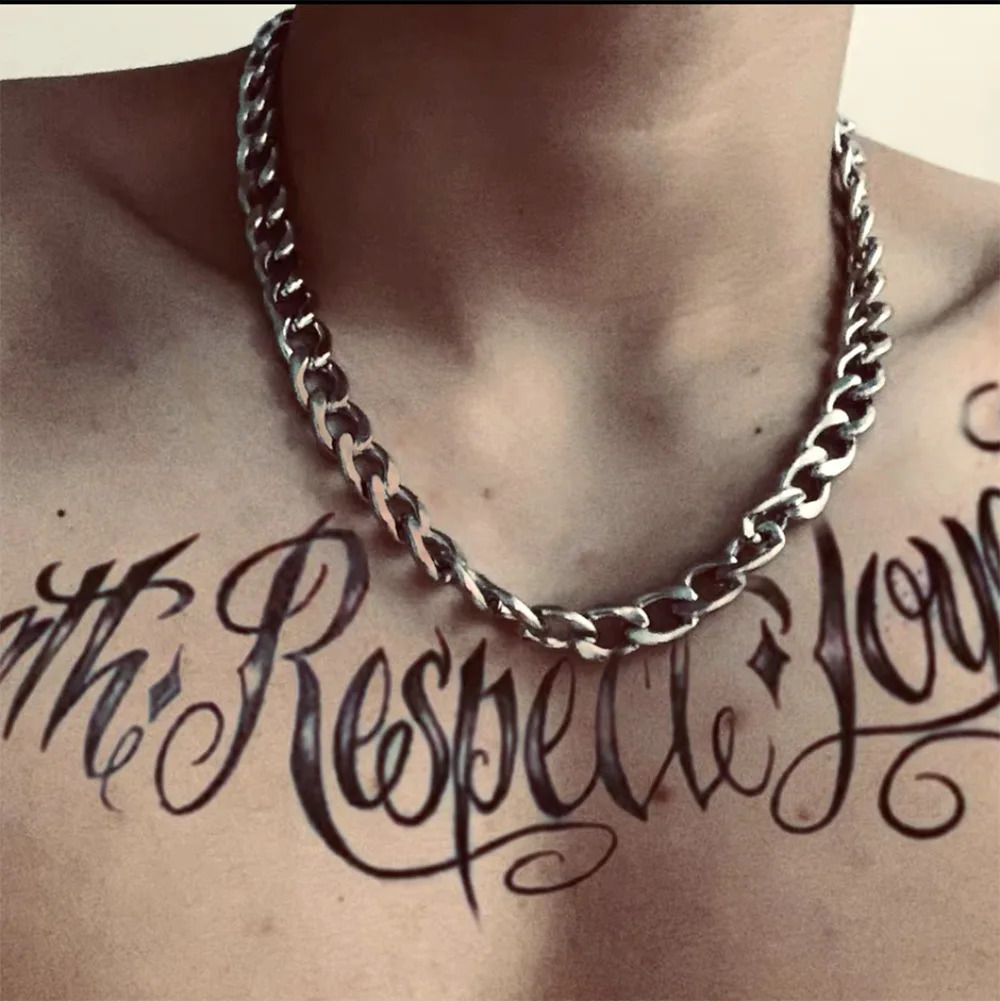 HNSP 3MM-15MM Stainless Steel Cuban Chain Necklace For Men Male Neck Jewelry Accessories 250427