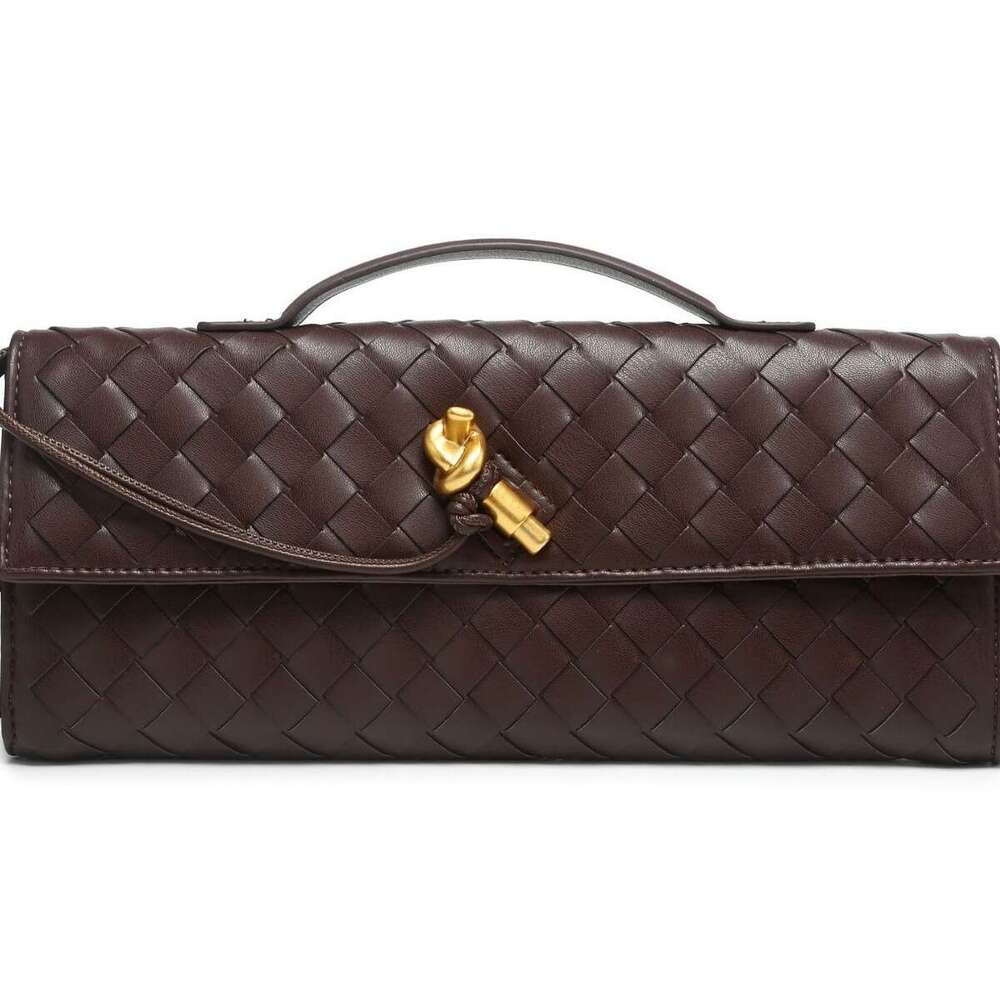 Knitted Shoulder Andiamo Banquet Handbag Long Pin French Stick Bag Matte