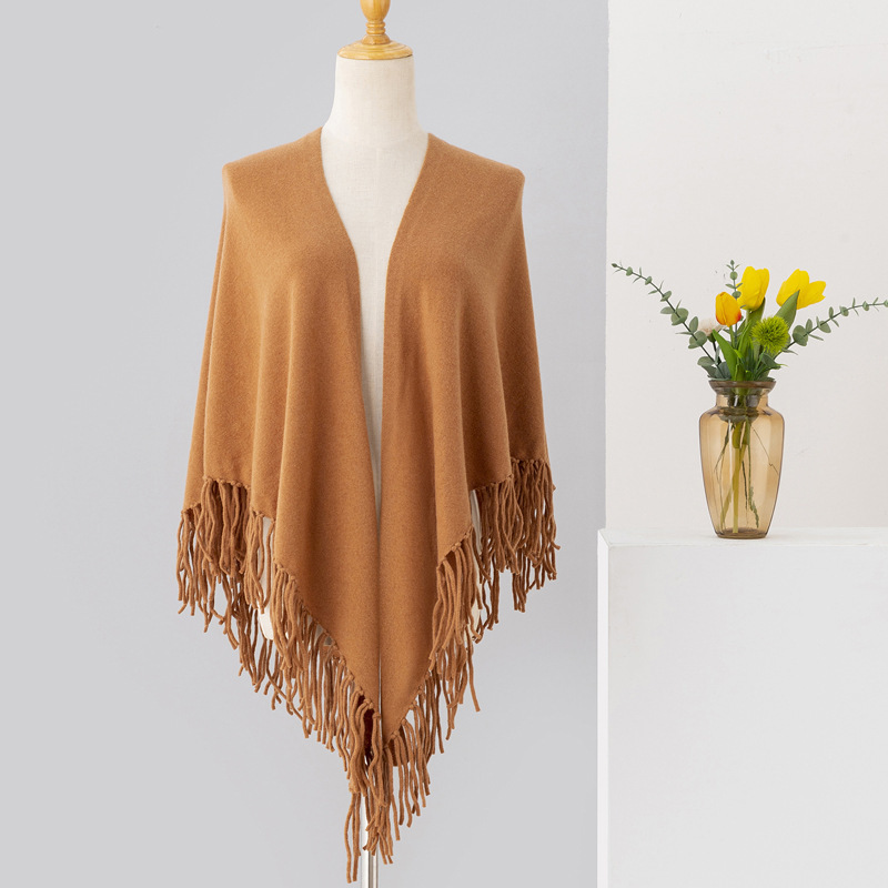 K625 2025 pure wool cape handmade tassel triangle scarf counter shawl scarf dual-purpose MAX original velvet thickened spot