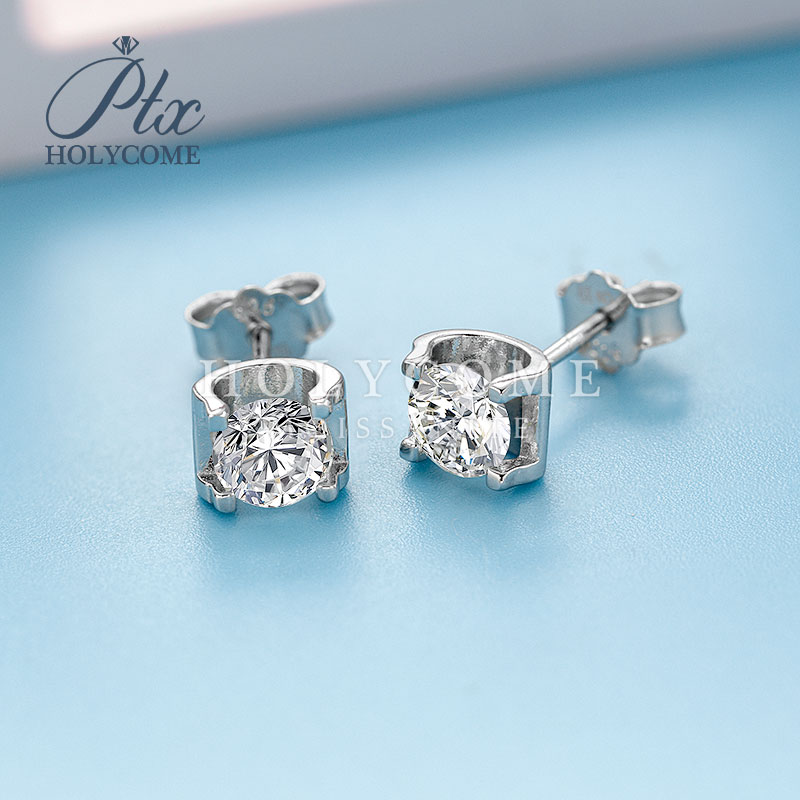 Luxury Moissanite Designer Stud Earrings 925 Silver 1 Carat Vvs Diamond GRA Certified Men's Women's Fashion Jewelry Party Wedding Gift