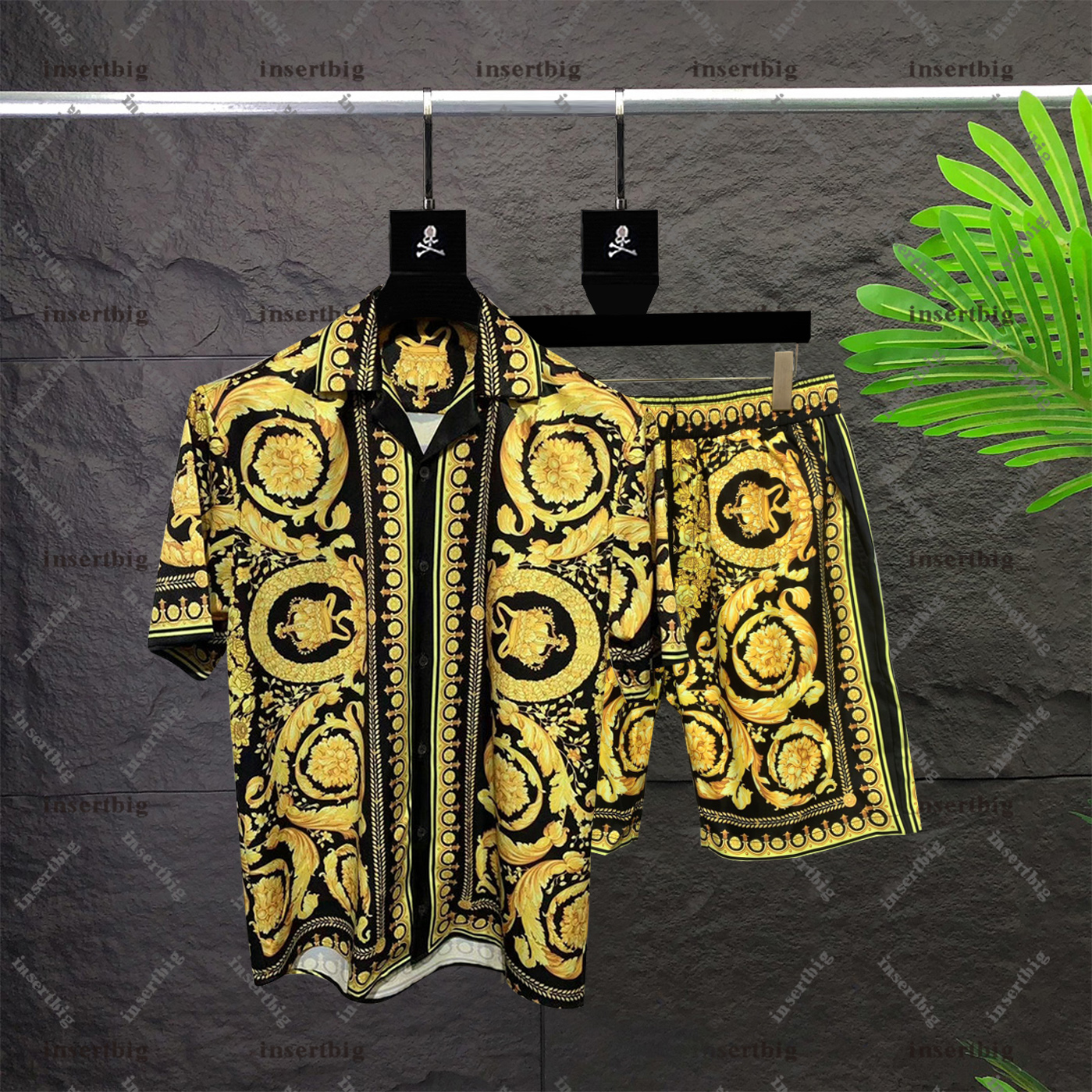 Men's Dress Shirt Designer Shirt Slim Fit Long Sleeved Shirt Fashion Print Designer Button Shirt Yyl
