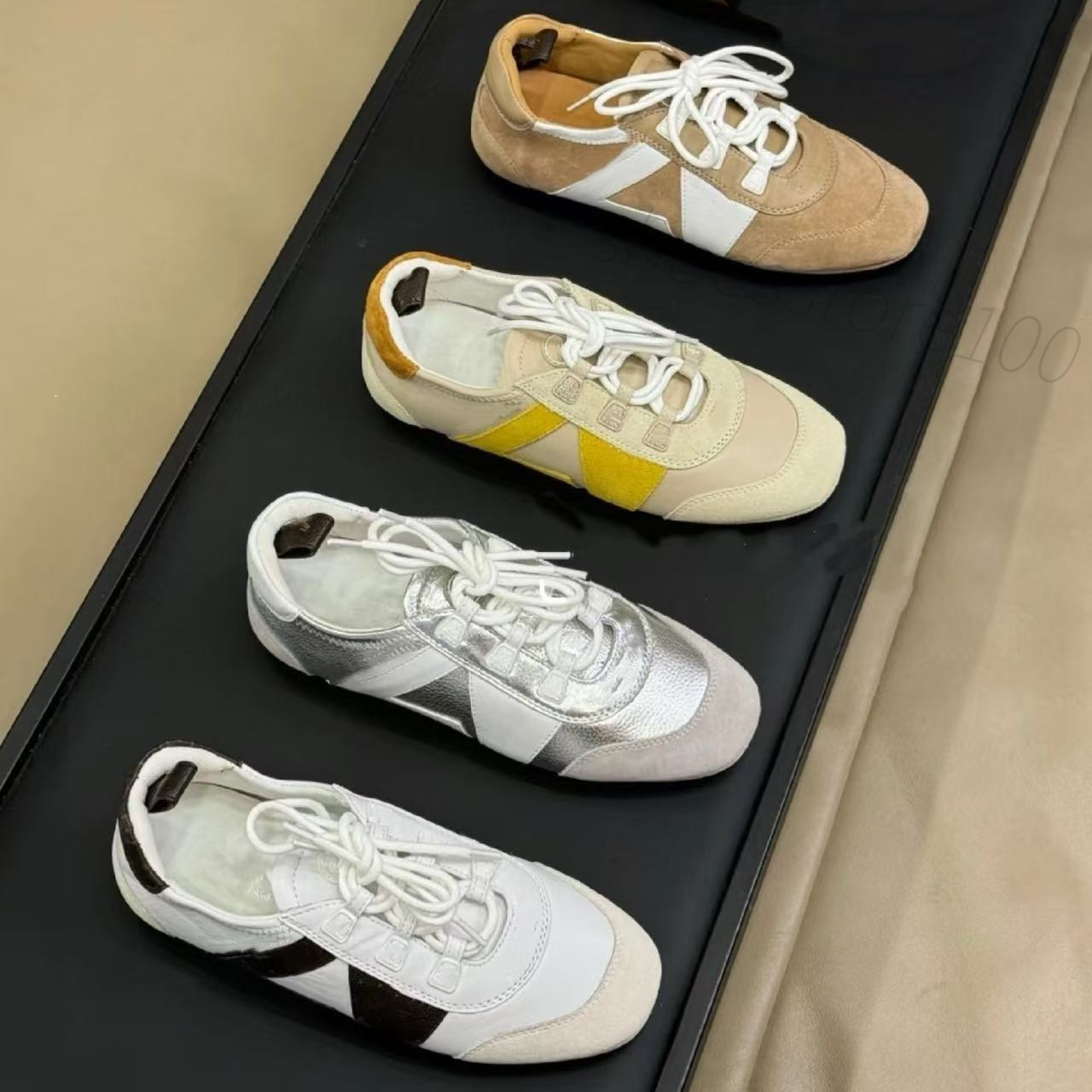 Top quality Loafers Vintage Suede brown mesh casual sneakers low-top tennis shoes womens men trainers Athletic shoes Luxury designer top flats Sport shoes size35-46