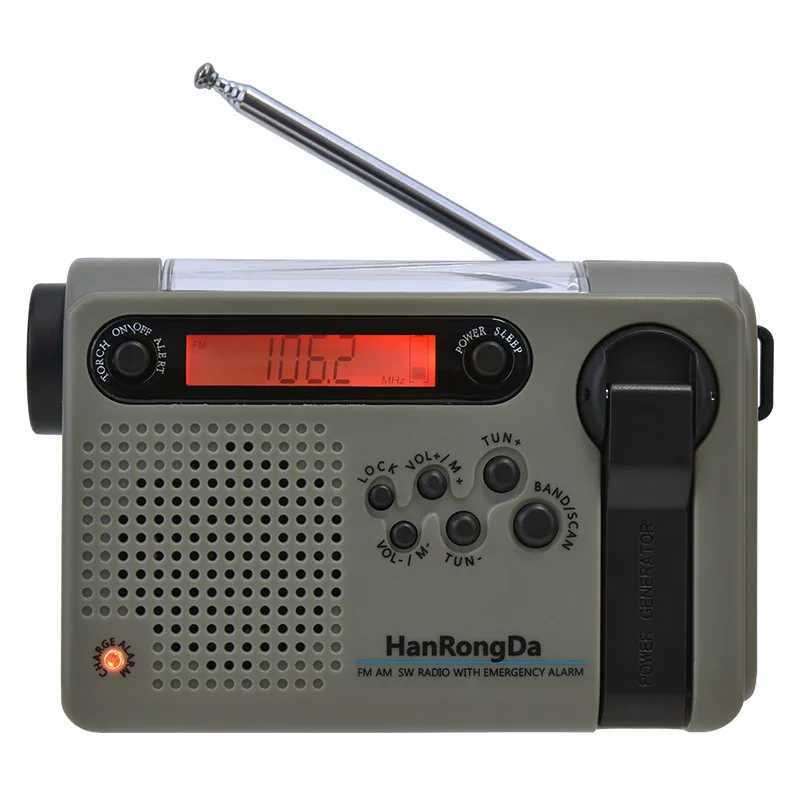 HRD-900 Portable Solar Charging Full Band Radio for Camping Hiking FM AM Radio Flashlight Power Bank Radiogram Radio Solar X250505