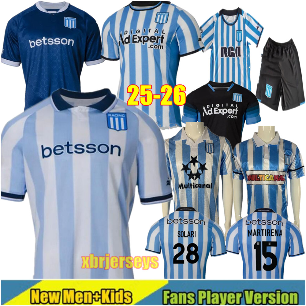4XL 24 25 26 Racing Club de Avellaneda Soccer Jerseys MARTINEZ SOLARI CARBONERO 2024 2025 2026 Player Version Sporting Argentinas 94 95 00 01 Football Shirts kids