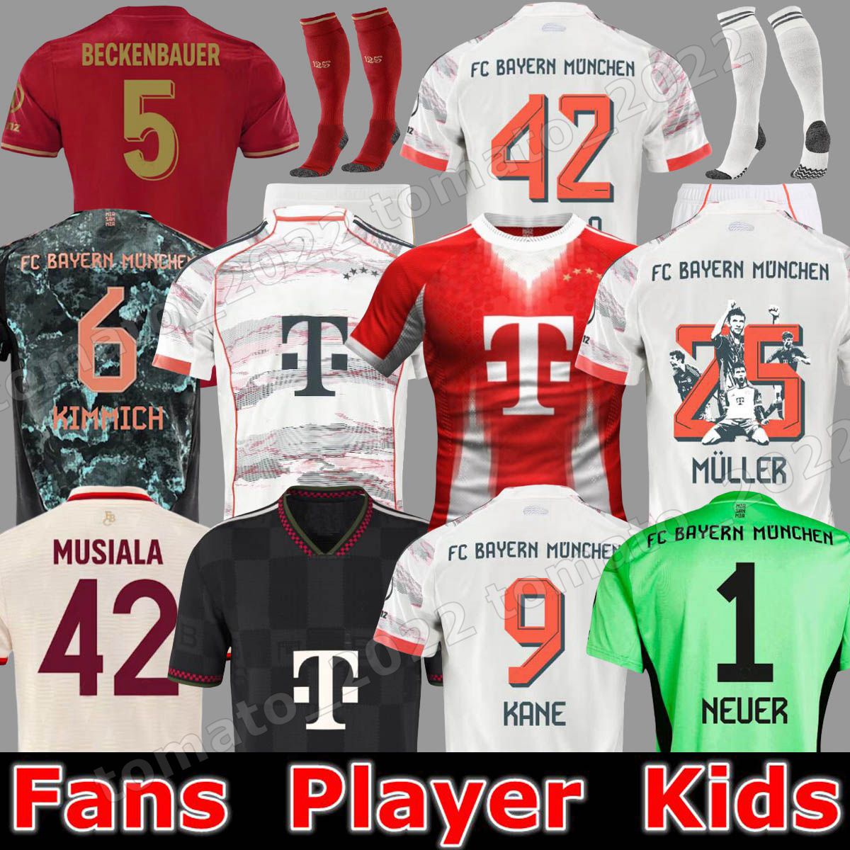 24 25 26 KANE BSTN soccer jerseys SANE BAYERNS First-ever MUNICH DANKE FRANZ GNABRY OLISE DAVIES KIMMICH football shirt SPECIAL 2026 HOME AWAY Kids uniforms MINJAE