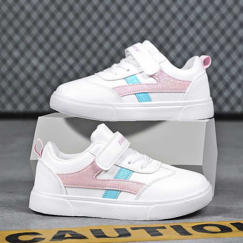 New Fashion White Pu Leather Childrens Casual Sports Shoes Boys and Girls School Running ShoesXJ250505 S251027