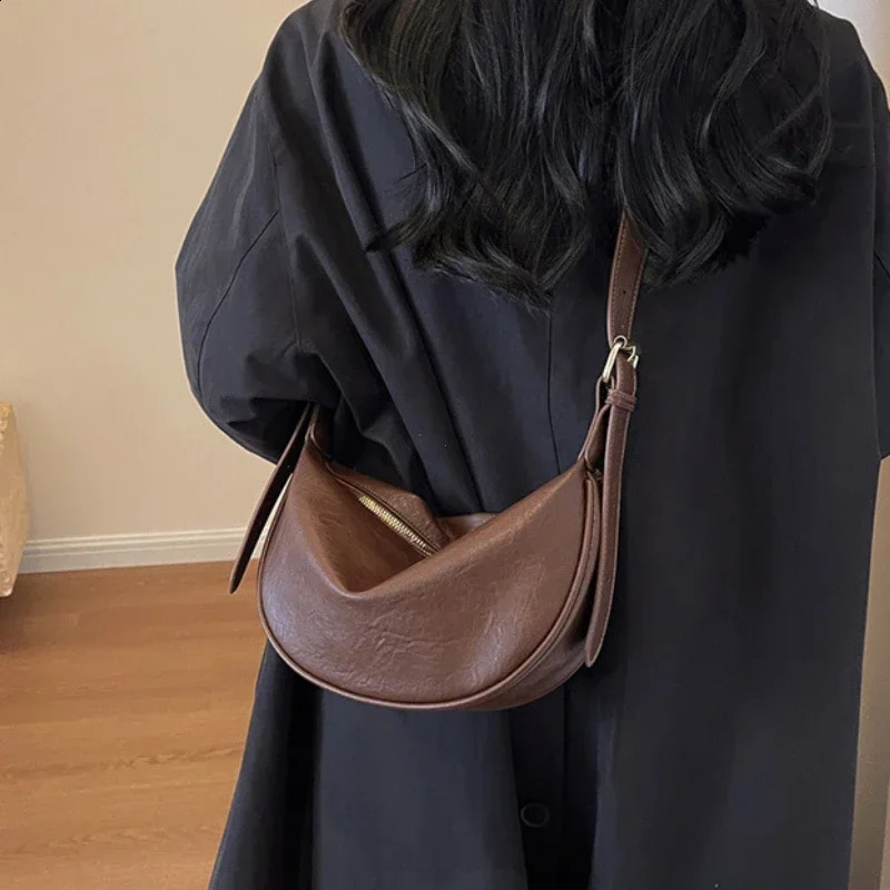 Crossbody Bags for Women Large Capacity Handbags Solid Soft Shoulder Bags Female Casual Travel Hobos Bag Vintage Sac 250429