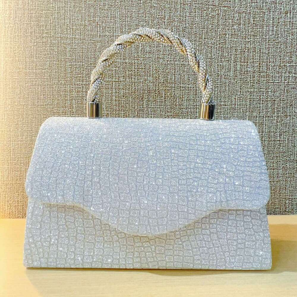 Dinner Bag New Women S Sparkling Banquet Party Diamond Set Small Square Handbag Single Shoulder Crossbody Bag KQ