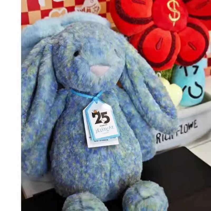 Stuffed 30cm Monet Plush Doll 25th Anniversary New Shy Blue Oil Painting Rabbit Decoration Cat Dog Toy Pet Gift Y250425 Y260128
