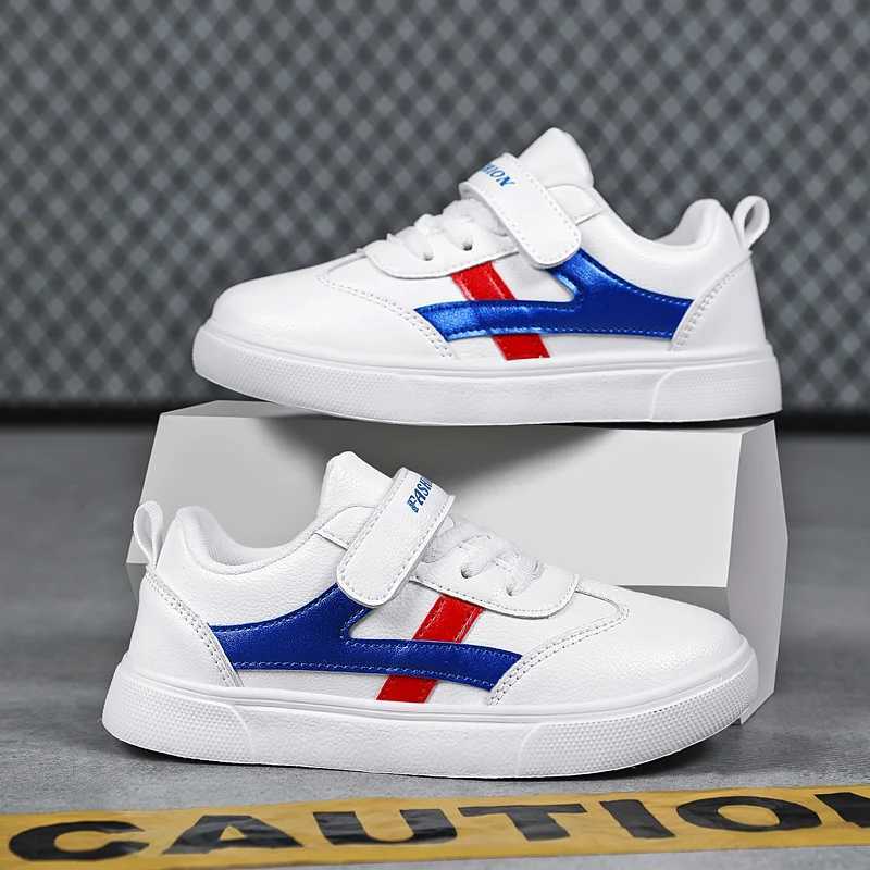 New Fashion White Pu Leather Childrens Casual Sports Shoes Boys and Girls School Running ShoesXJ250505 S251027