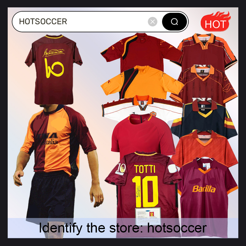 1998-99 Retro soccer jersey 2017-18 TOTTI Signature commemorative edition football jersey RomanSSS BATISTUTA MONTELLA BATISTUTA NAKATA men and kids