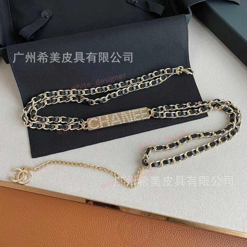 Fashion designer Belly Chains High end versatile chain woven waist chain women's belt light luxury fashion accessories dress suit slim waist chain
