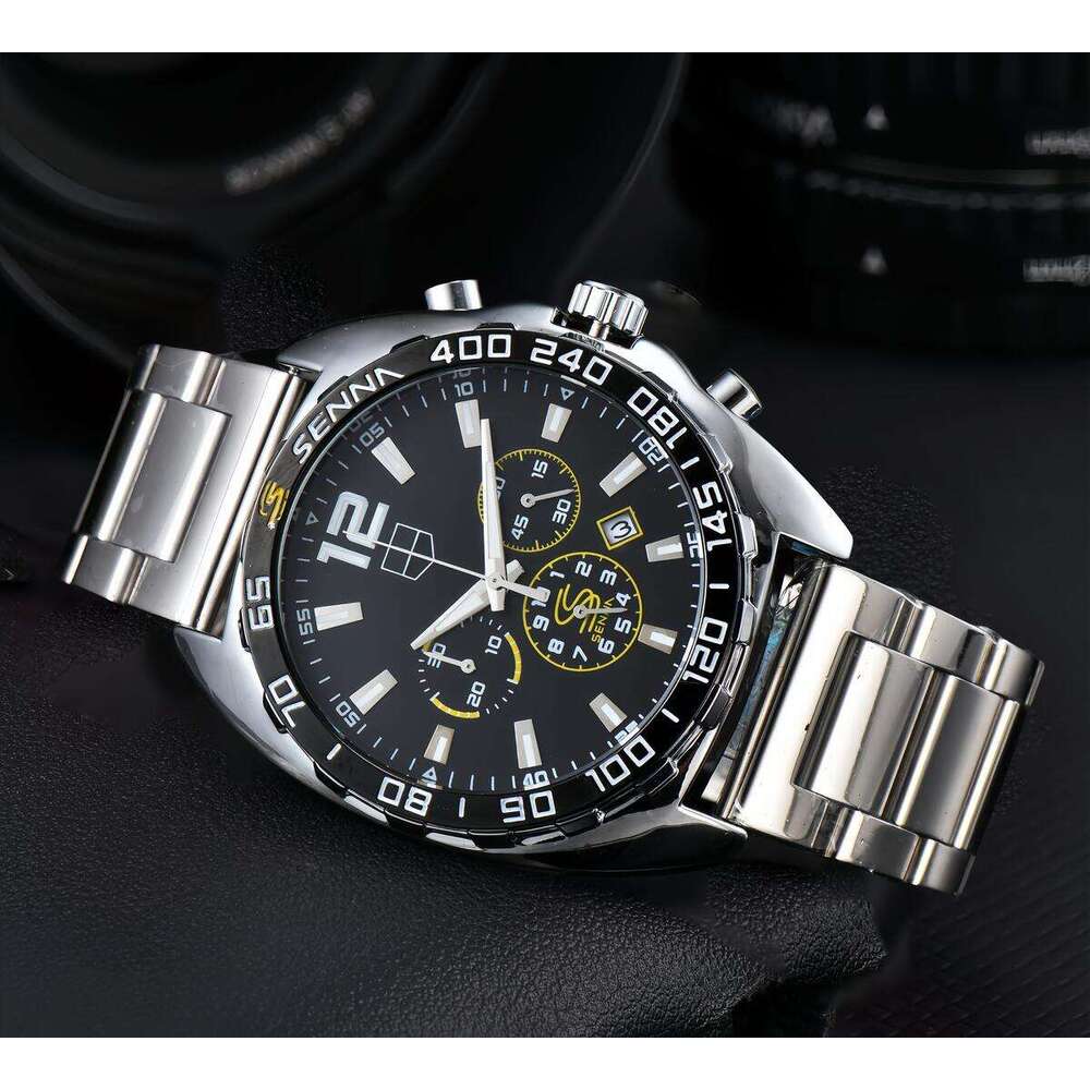Tagly Heuerer Watch Superclone Men's Watch Men Chronograph Stainless Steel Band Designer Luxury Watch Tank Watch Japan Quartz Movement Automatic F1 Watch Man 573