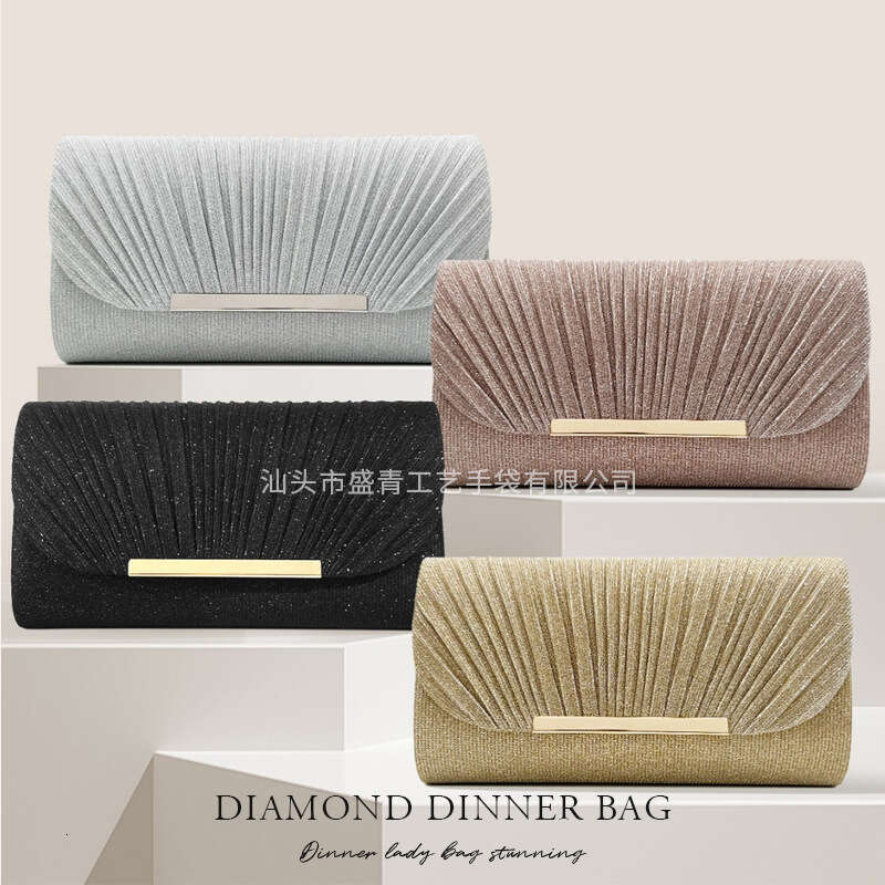 Dinner Bag Fine Powder Hardware Edge Strip Women S Handheld Shell Pattern Cover Small Square Bag Party Banquet KQ