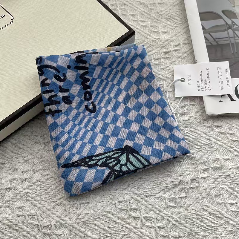 T635 small square scarf silk scarf female summer 2025 new high-end neck scarf neck protection scarf