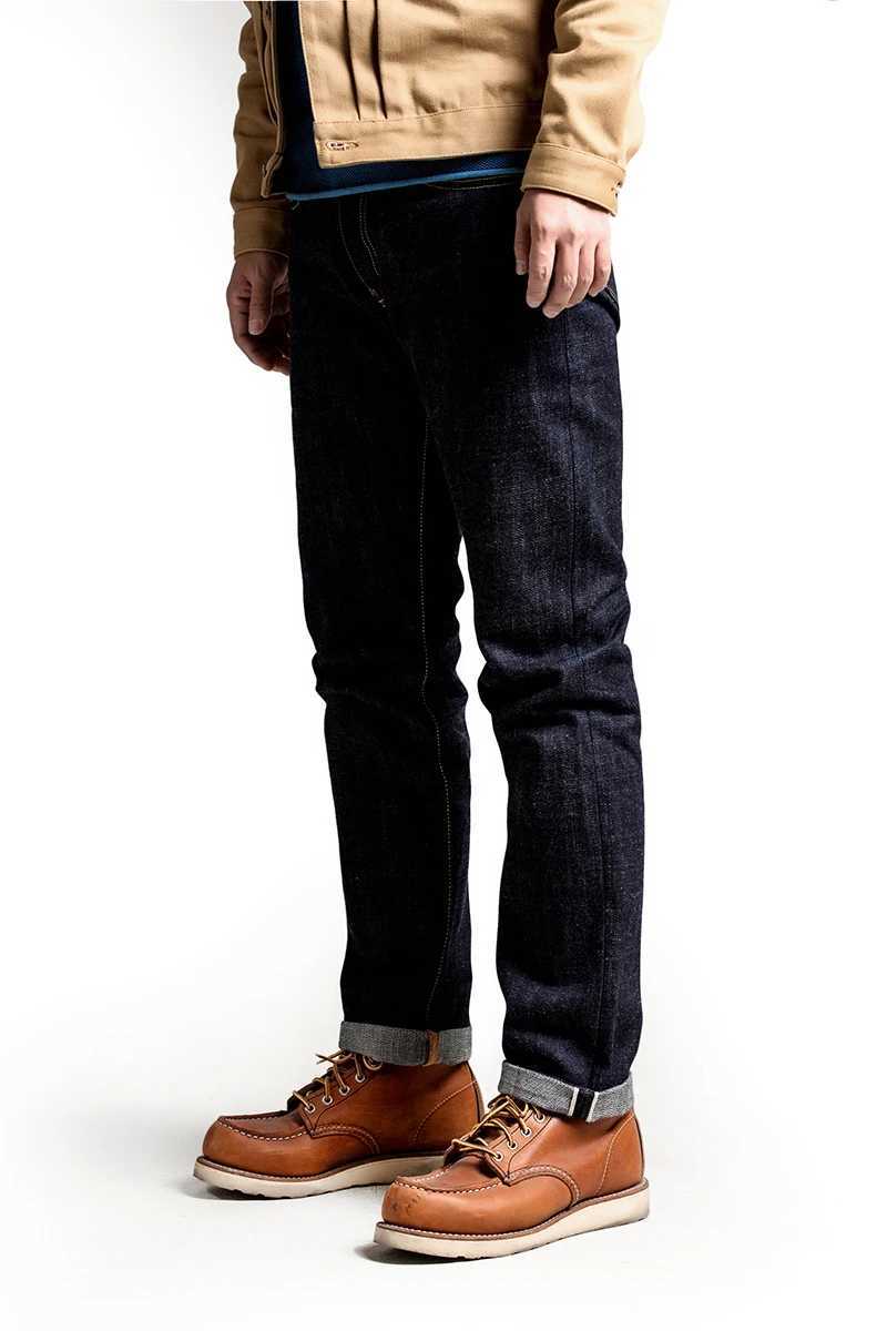 SD107-0001 heavy-duty indigo shoulder strap unwashed pants unwashed thick denim jeans 17oz Z250505