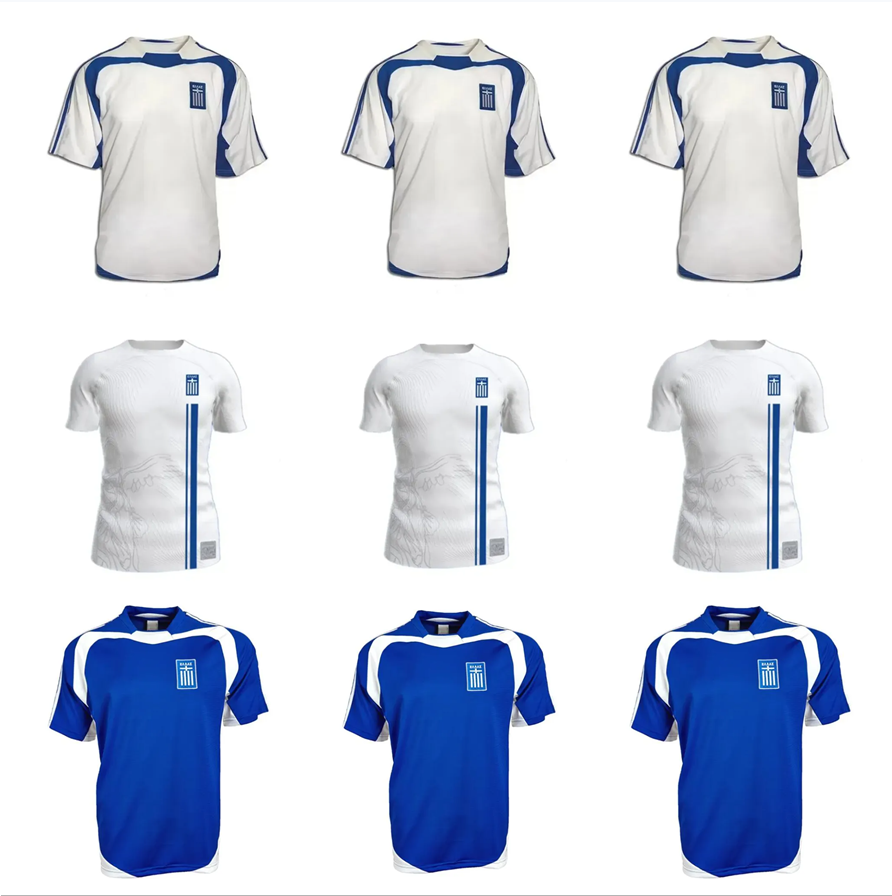 2024 2025 Retro classic 04 greece soccer jerseys man t shirts Charisteas Tsiartas Nikolaidis Zagorakis Karagounis Greece national team home away Classic football