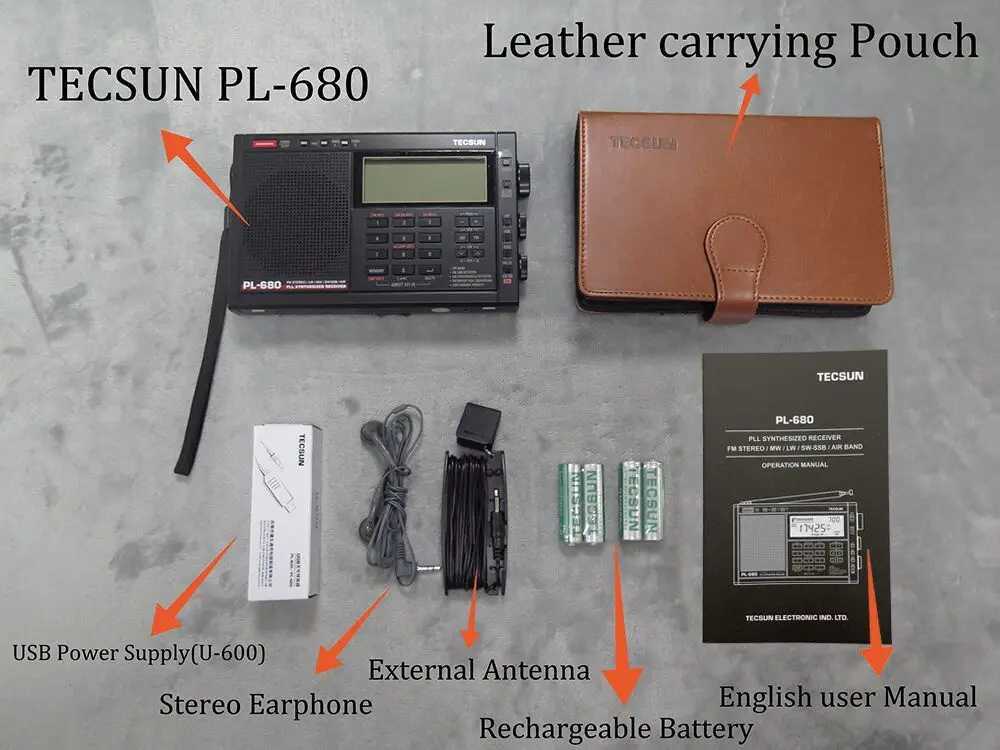 Tecsun PL-680 Radio FM Digital Tuning Full-Band FM/MW/SBB/PLL SYNTHESIZED Stereo Radio Receiver Portable Speaker Auto sleep X250505
