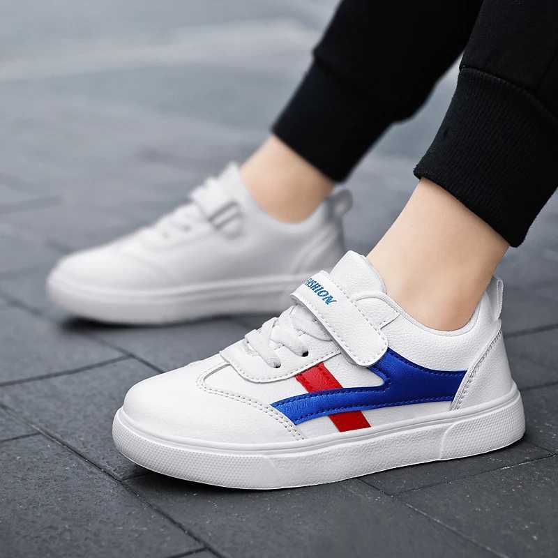 New Fashion White Pu Leather Childrens Casual Sports Shoes Boys and Girls School Running ShoesXJ250505 S251027