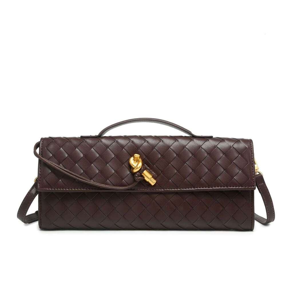 Knitted Shoulder Andiamo Banquet Handbag Long Pin French Stick Bag Matte