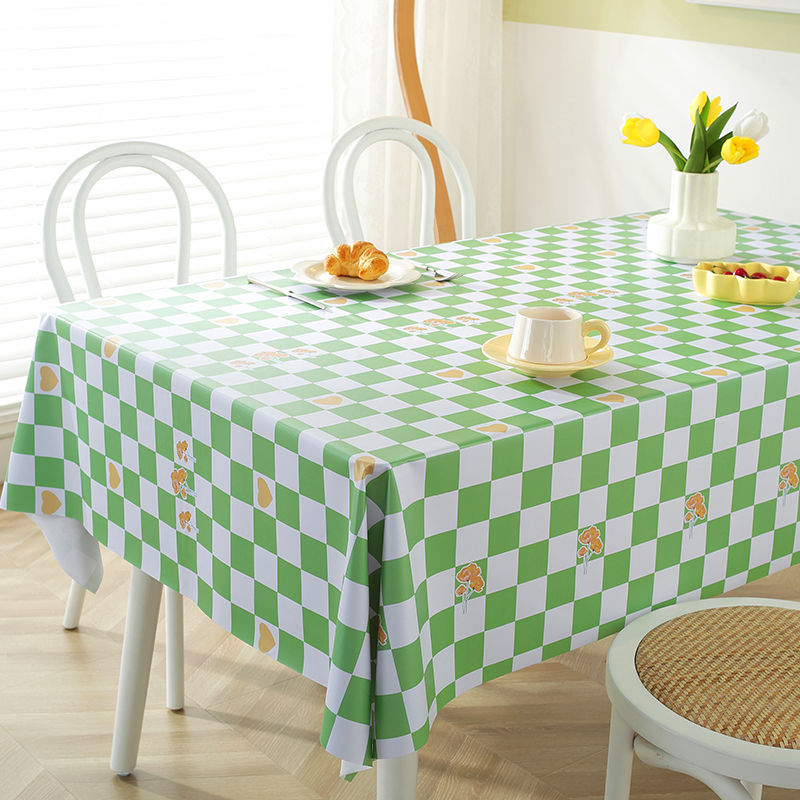 XX0397PVC tablecloth ins style waterproof, oil-proof, scalding-proof, washable tablecloth, small fresh student dormitory desk cloth, coffee table clot