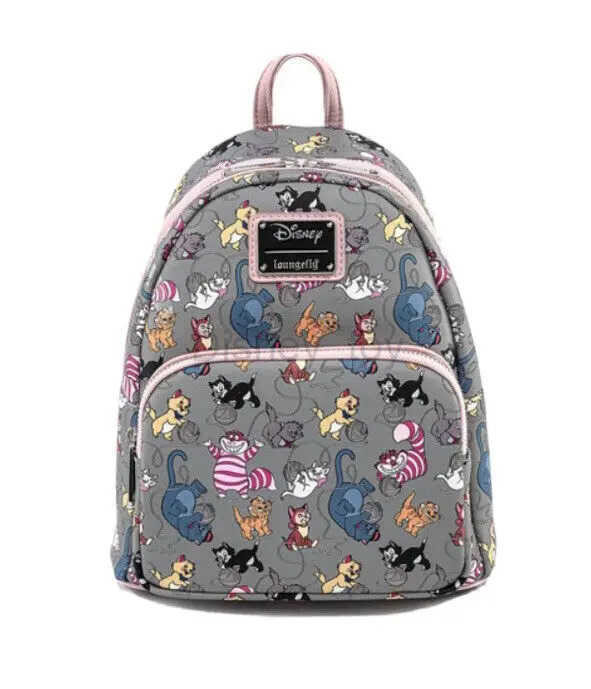Disney The Aristocats Marie Lady Floral Footsy Double Strap Shoulder Bag Mini Backpack Cute Backpack Bags for Women School Backpack Y250614