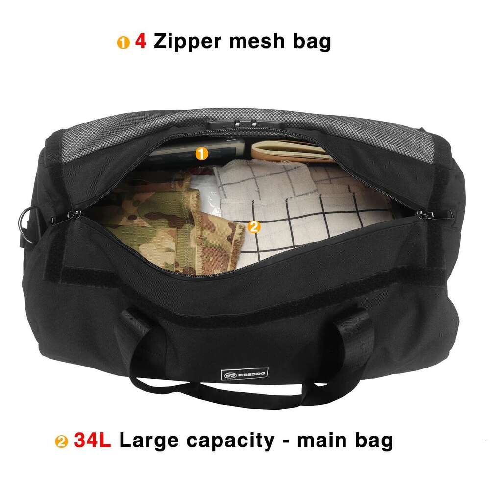 FIREDOG Smell Proof with Lock Large Capacity Travel Organizer Storage Duffle Bag