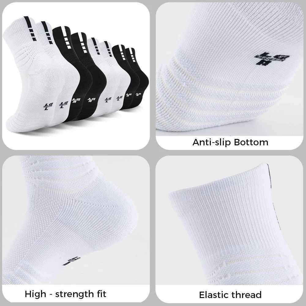 3 packs of mens cotton sports team socks fully padded work sports socks belt pads sports running socks 7.5-10 Z250505