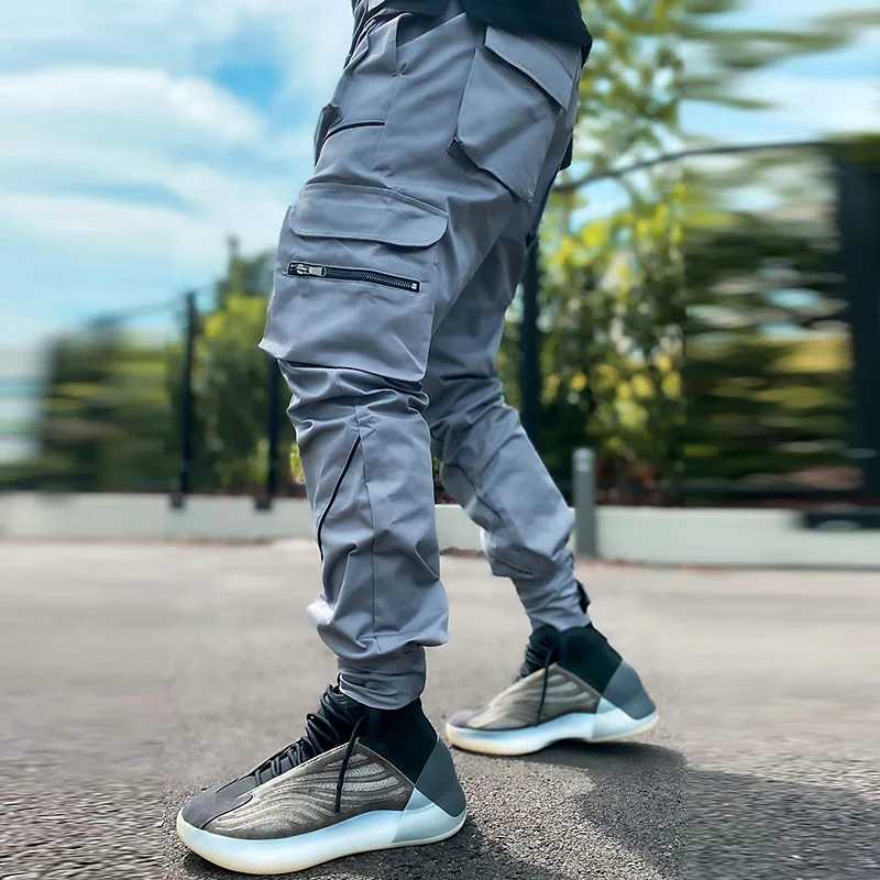 Mens Fitness Gym Jogger Casual Pants Sports Pants Fitness Trousers Hip Hop Cargo Pants Mens Street Clothing Mens Reflective Sports Track Pants W250505